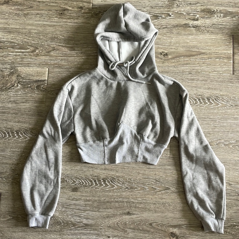 EUC gray crop hoodie from Shein sz S